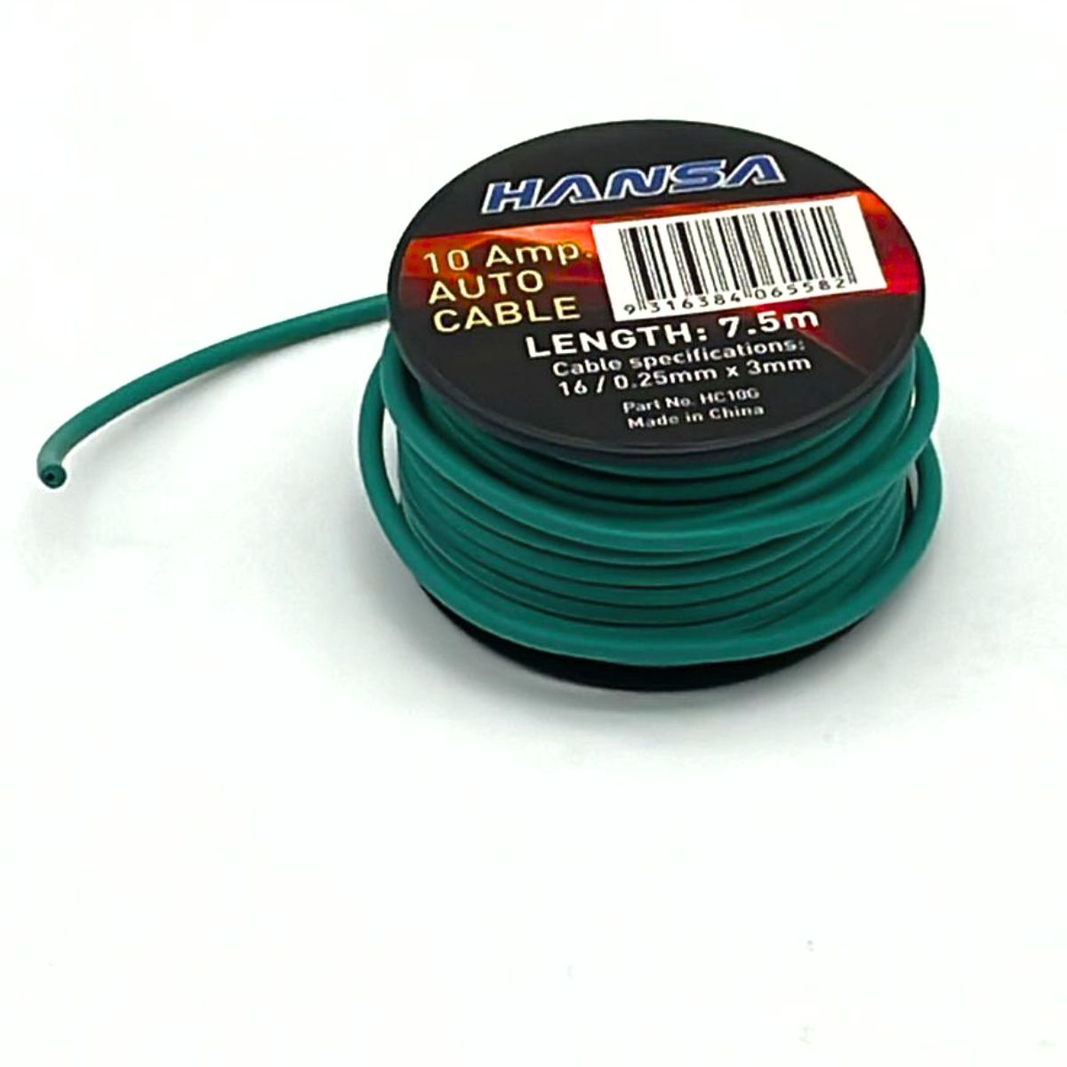 10 Amp Auto Cable, 7.5 Metres (Green) - South East Clearance Centre