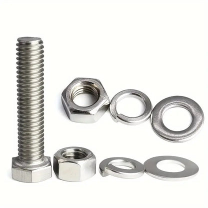 480 Piece Stainless Steel Fastener Kit, M4 & M5 Hex Head Screws, Bolts Assortment Kit