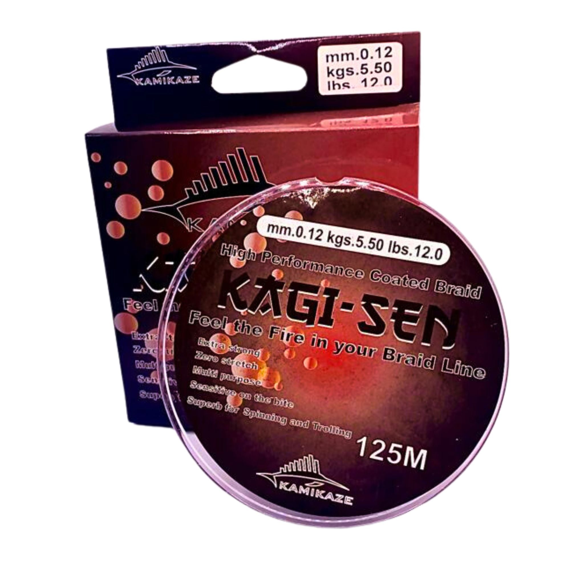 KAGI-SEN 125m FIREPOWER COATED BRAID LINE 6lbs - South East Clearance Centre