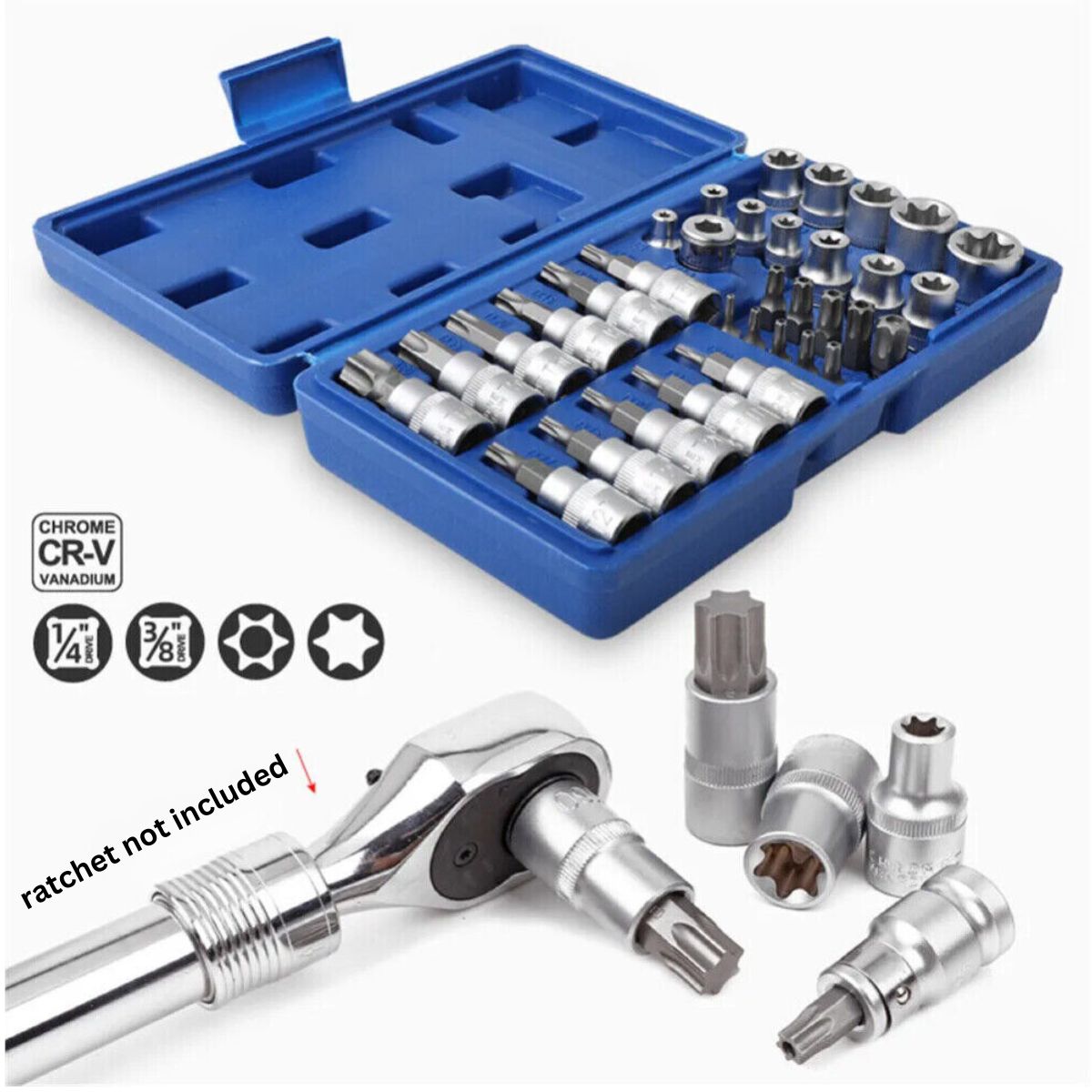 34 Piece E Torx Socket Set - South East Clearance Centre