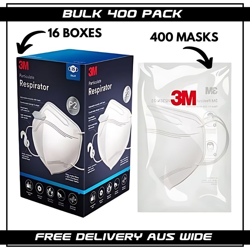 3M P2 Respirator 9123 Disposable Face Mask (Carton of 400 Masks)