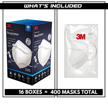 3M P2 Respirator 9123 Disposable Face Mask (Carton of 400 Masks)