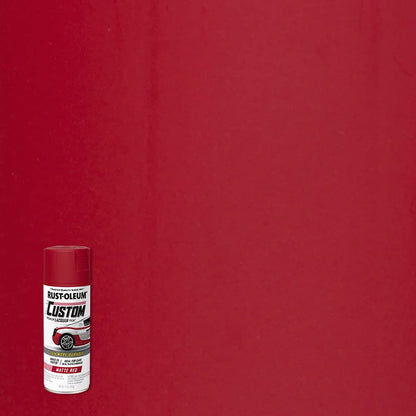 Rust-Oleum 311484 Automotive Custom Lacquer Spray Paint, 11 oz 312g, Matte Red (6 CANS) - South East Clearance Centre