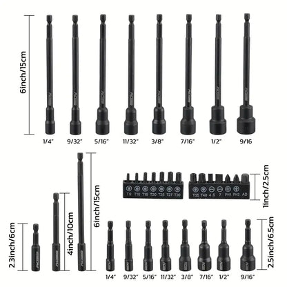 33 Piece Magnetic Nut Driver Set