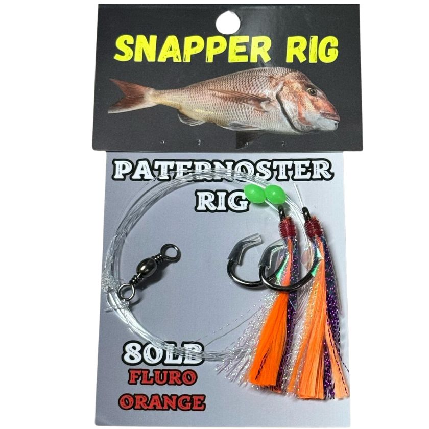 Premium Snapper Rig Twin Paternoster Rig Circle Hook With Lumo Feather