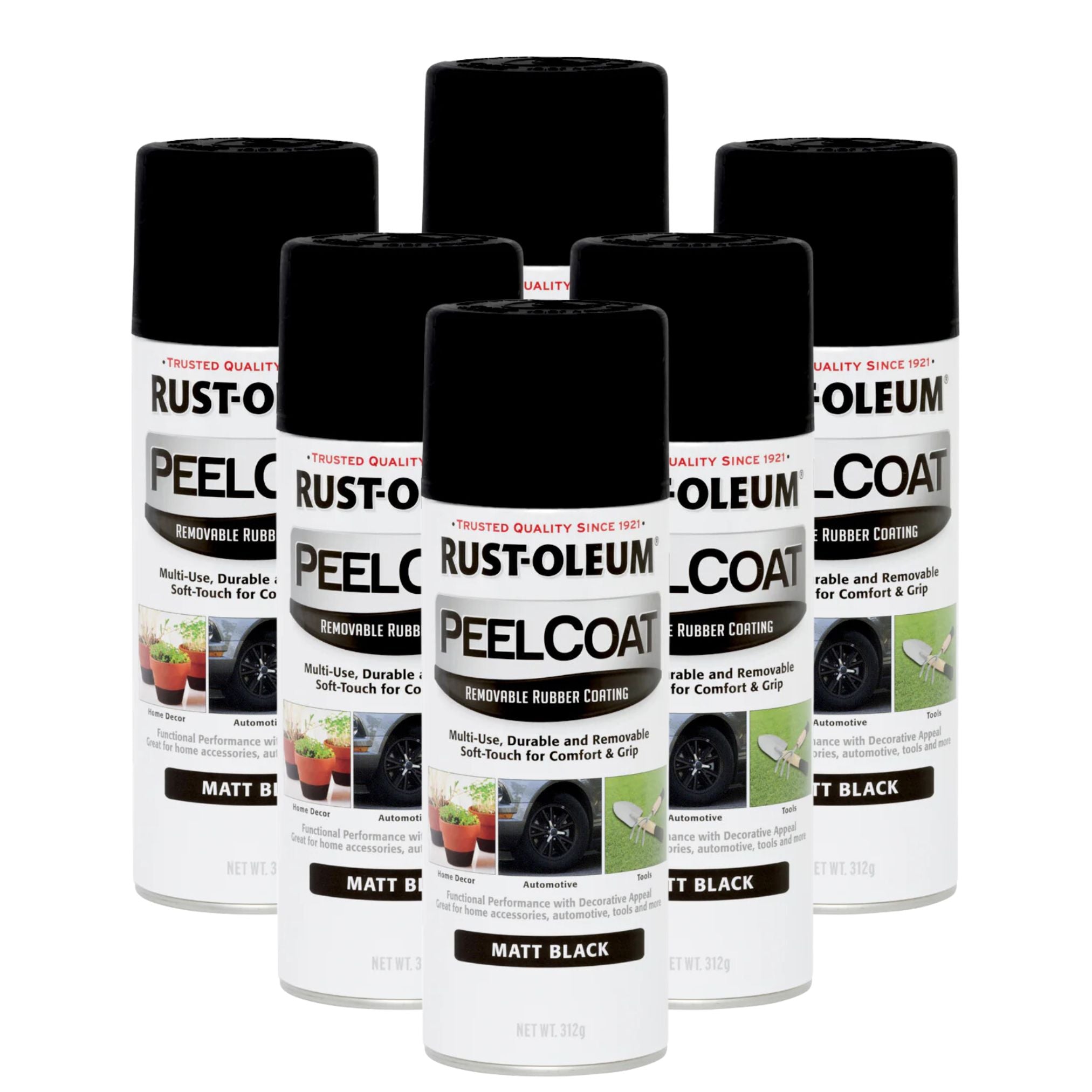 Rust-Oleum Peel Coat Rubberized Removable Coating - Matt Black - South East Clearance Centre