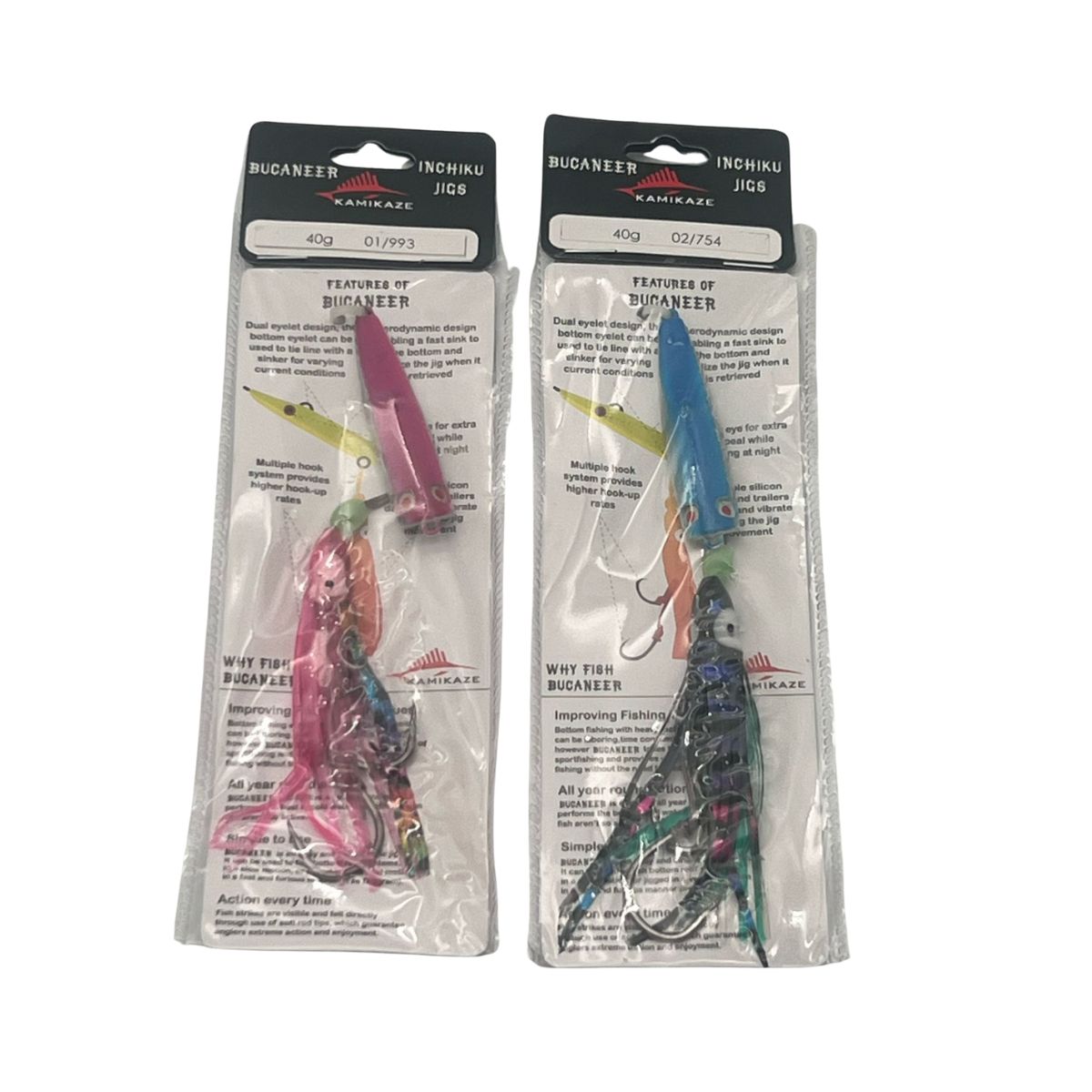 Fishing Pirate Knife Jigs - Kamikaze Buccaneer - Twin Packs - South East Clearance Centre