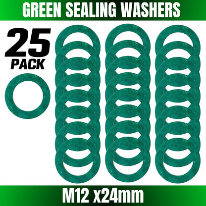 GREEN SEALING WASHER 25 PACK - South East Clearance Centre