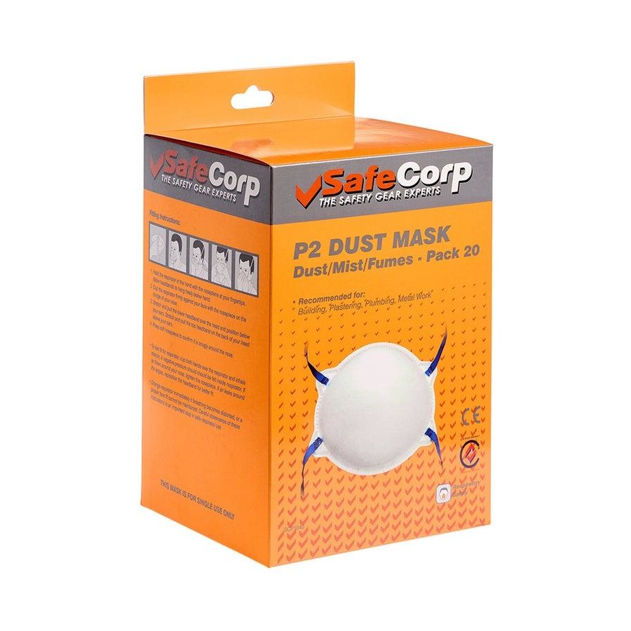 SafeCorp P2 Dust Mask- 20 Pack