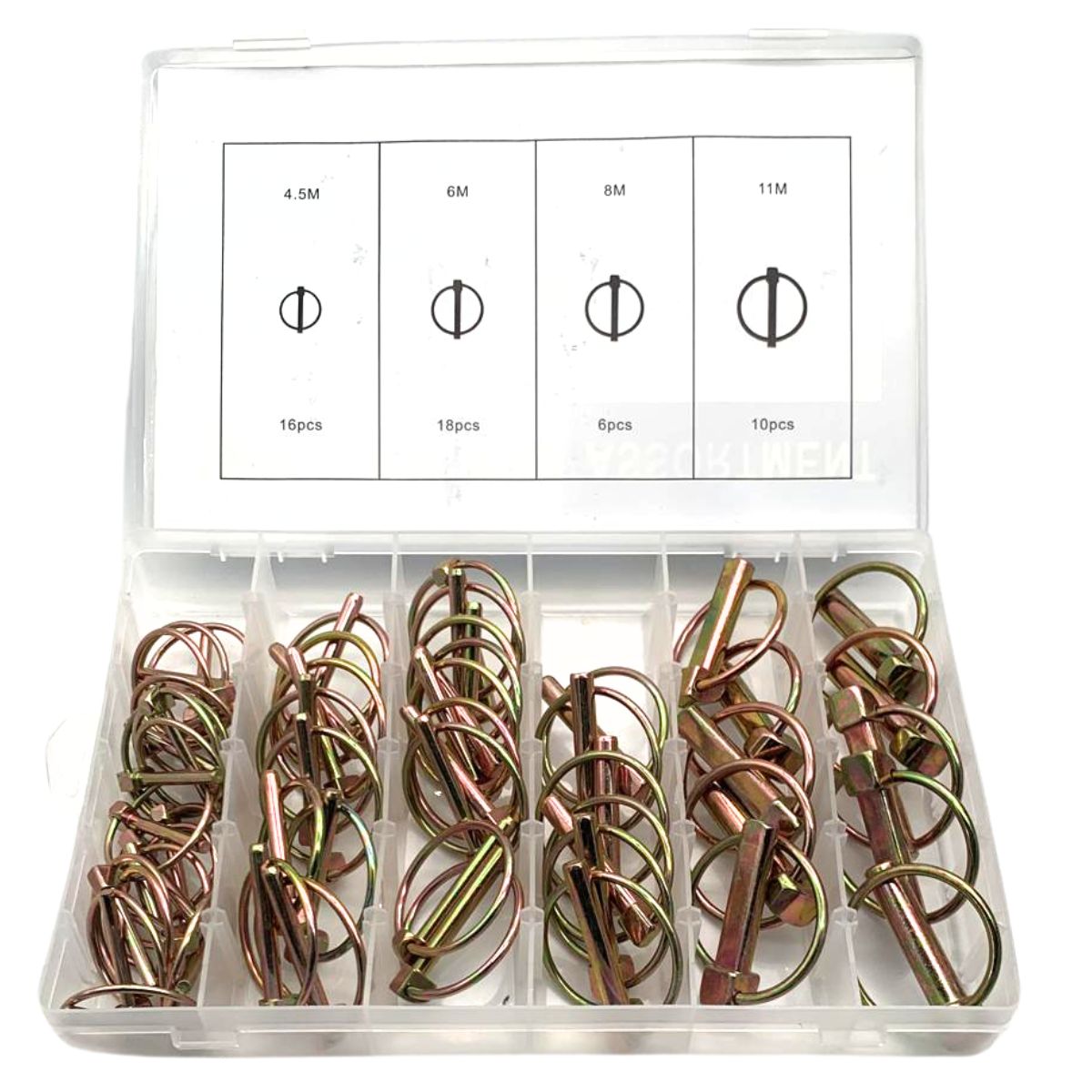 50 Piece Lynch Pin Assortment Kit - South East Clearance Centre