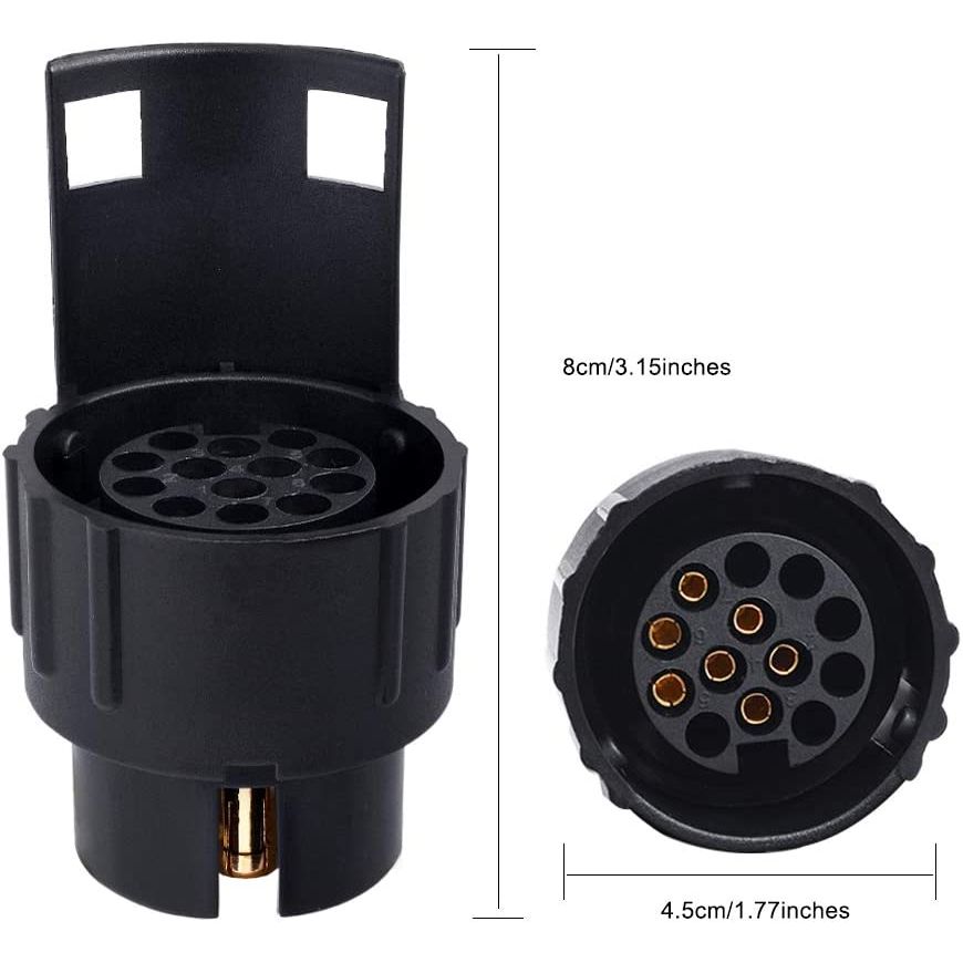 Trailer Connector Adaptor | 7 Pin plug to 13 Pin Socket | Micro Adaptor / Connector Plug | TC68 - South East Clearance Centre