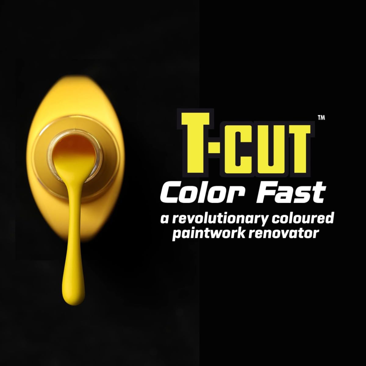 T-Cut 3 in 1 Color Fast Paintwork Restorer Car Polish, Yellow, 500 ml