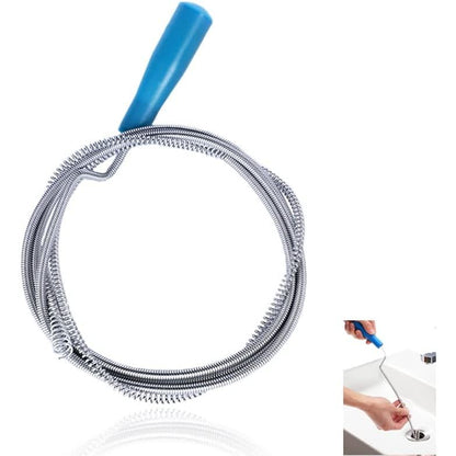 5 metre Drain Cleaner Sink Shower Bath Unblocker Plunger Pipe Waste Rod - South East Clearance Centre