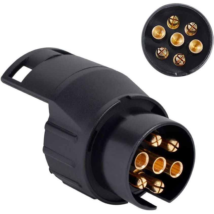 Trailer Connector Adaptor | 7 Pin plug to 13 Pin Socket | Micro Adaptor / Connector Plug | TC68 - South East Clearance Centre