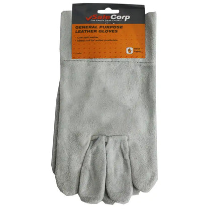 Safecorp General Purpose Leather Gloves (12 Pairs)