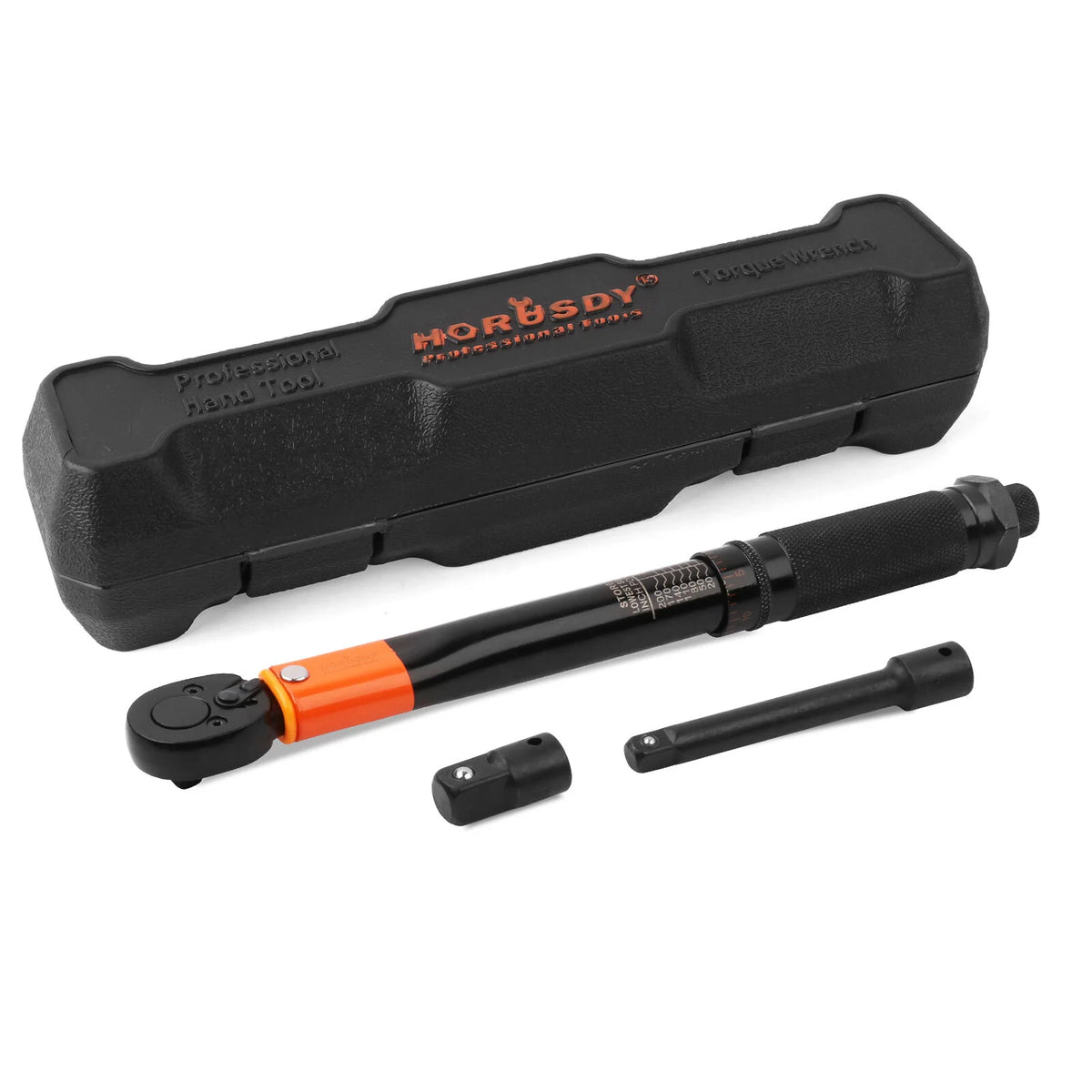 1/4&quot; Drive Click Torque Wrench Ratchet Socket with Adaptor Extension | 3 Piece Set - South East Clearance Centre