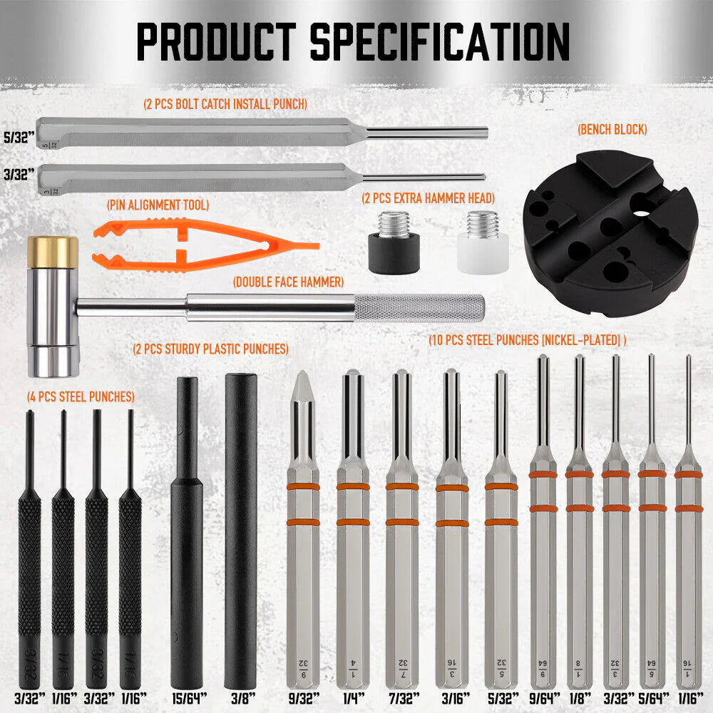 Hammer Punch Set & Bench Block