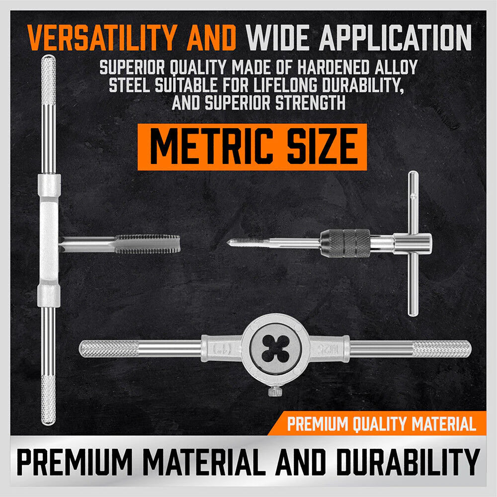 40 Piece Tap And Die Set Metric Szie Screw Screwdriver Thread Drill W/t Pitch Gauge - South East Clearance Centre