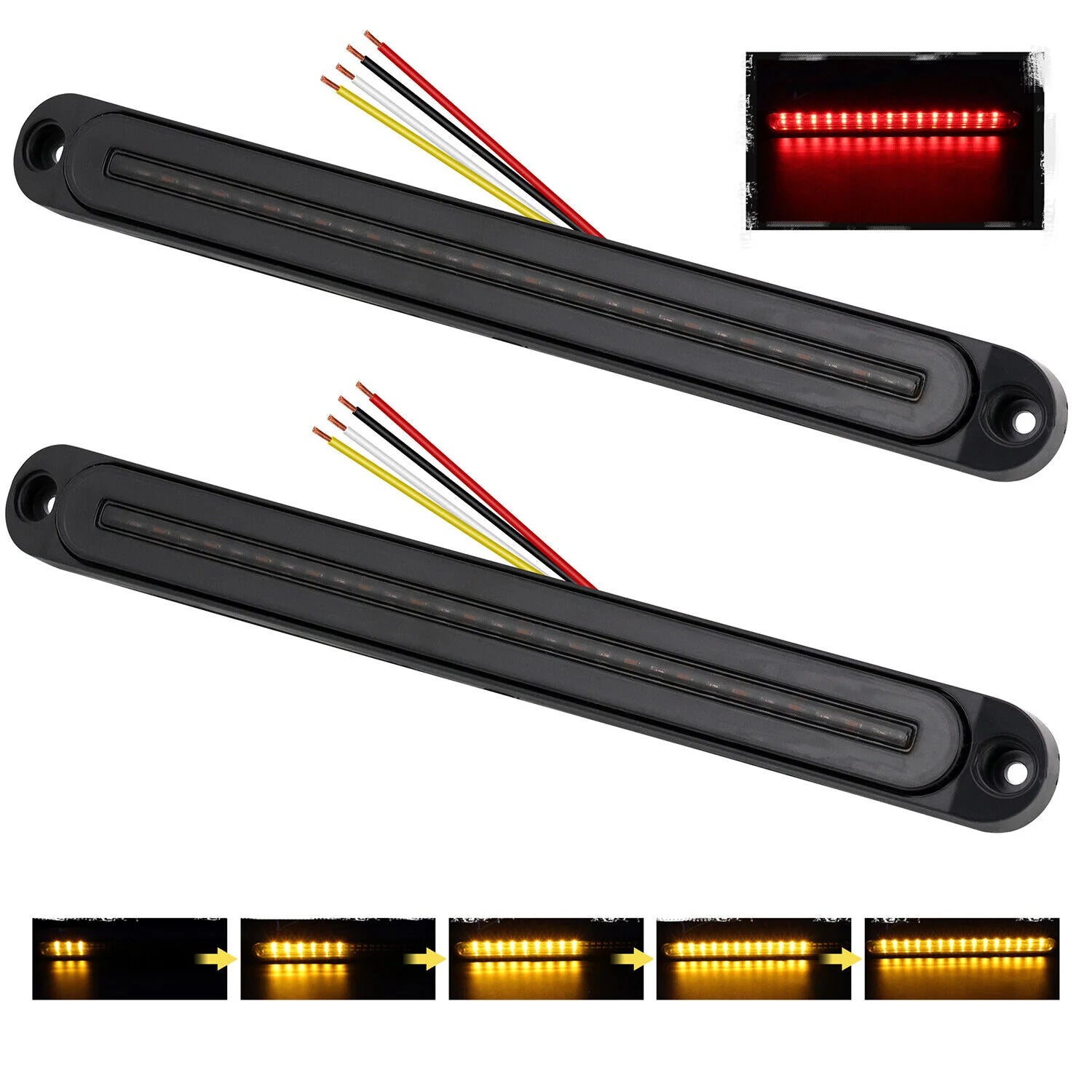 Twin Pack | LED Tail Lights Flowing Turn Signal Stop brake | For Trailers, Trucks, Utes & Caravans - South East Clearance Centre