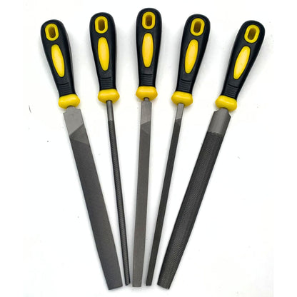 5 Piece Steel File Set, 8" - South East Clearance Centre