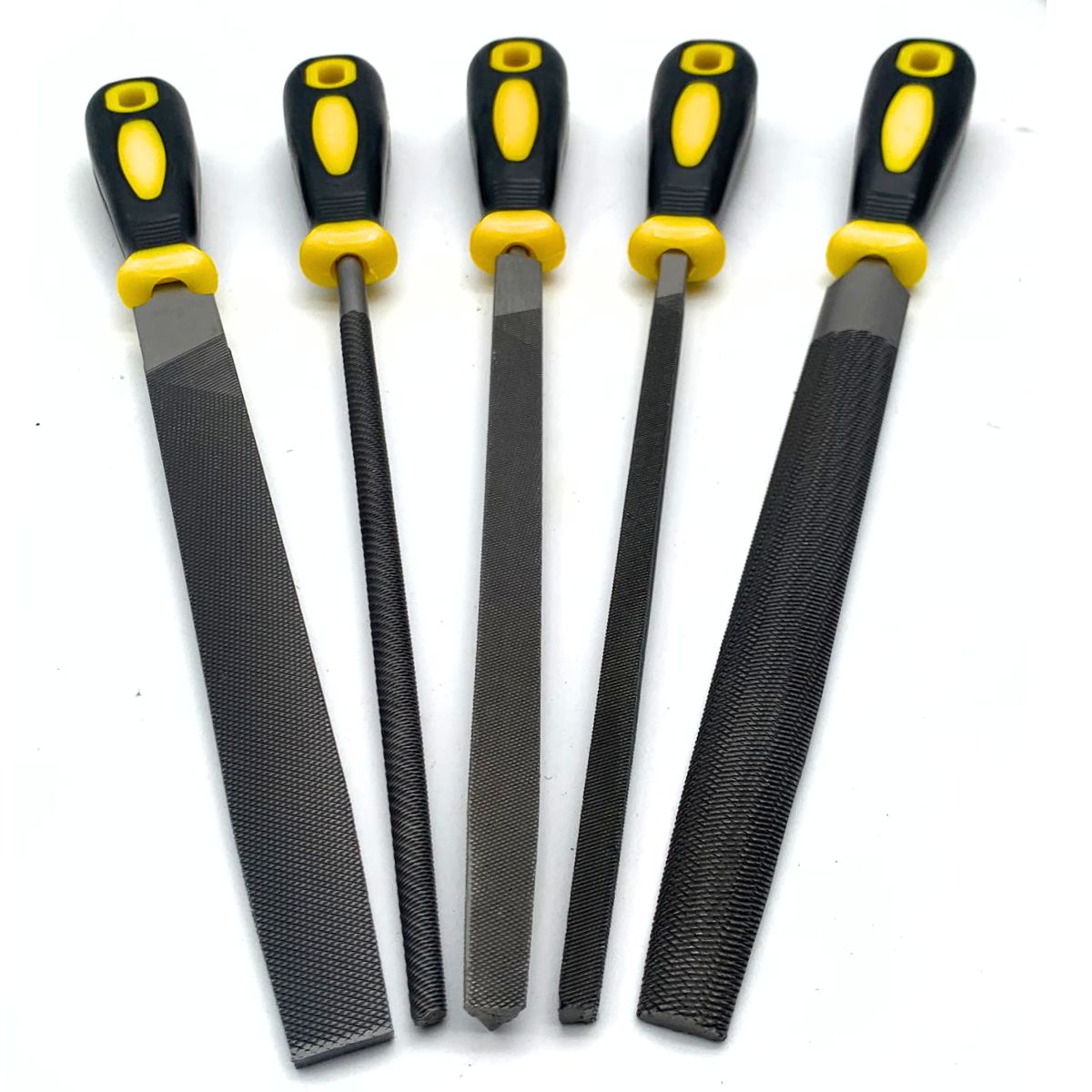 5 Piece Steel File Set, 8" - South East Clearance Centre