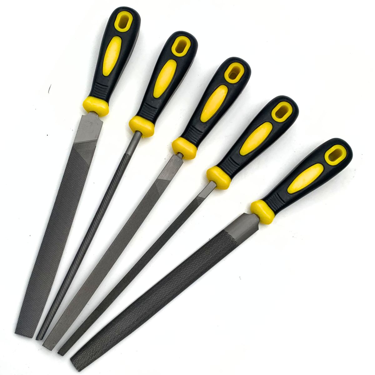 5 Piece Steel File Set, 8" - South East Clearance Centre