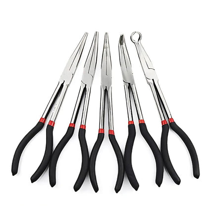 5 Piece Long Nose Plier Set