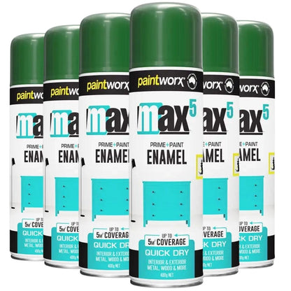 (6 Cans) Paintworx MAX5 Enamel Paint + Primer 400g | GLOSS