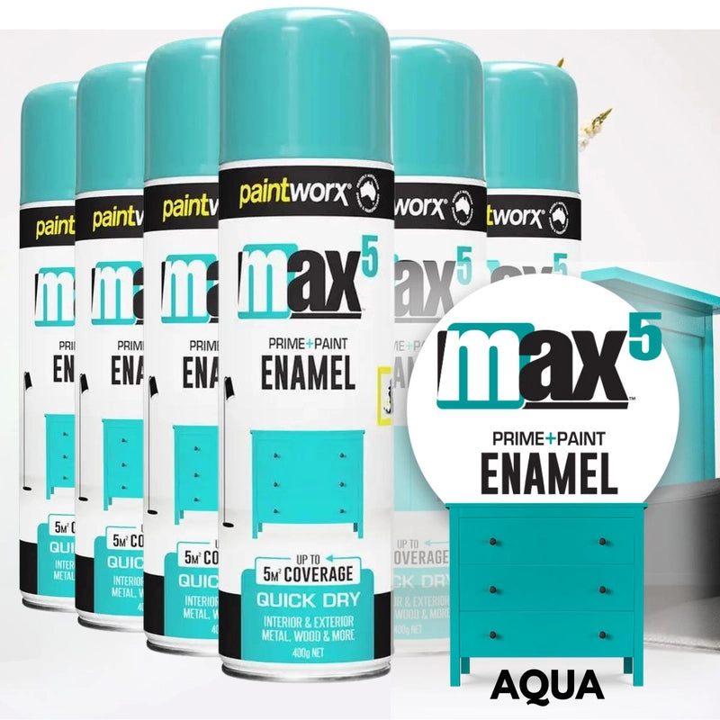 (6 Cans) Paintworx MAX5 Enamel Paint + Primer 400g | GLOSS