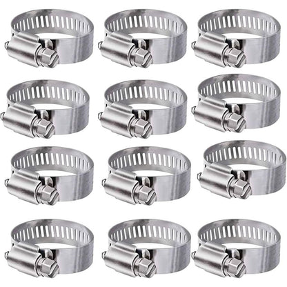 6-12mm German 304 Fully Stainless Steel Hose Clamps (30 Pieces) - South East Clearance Centre