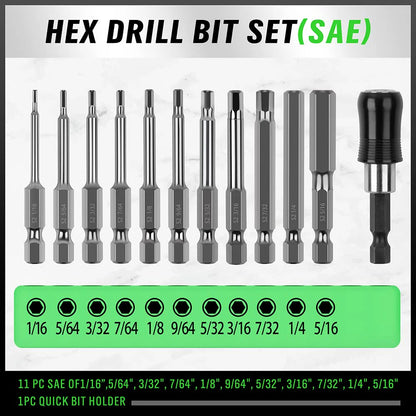 23 Piece Hex Head Drill Bit Set