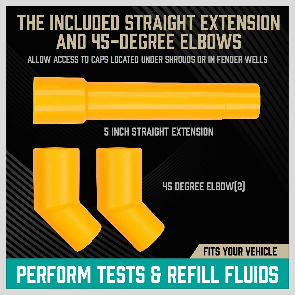 19-Pieces No Spill Coolant Filling Funnel Kit, Spill Proof Radiator Funnel Bleeder with Adapters.General-Purpose - South East Clearance Centre