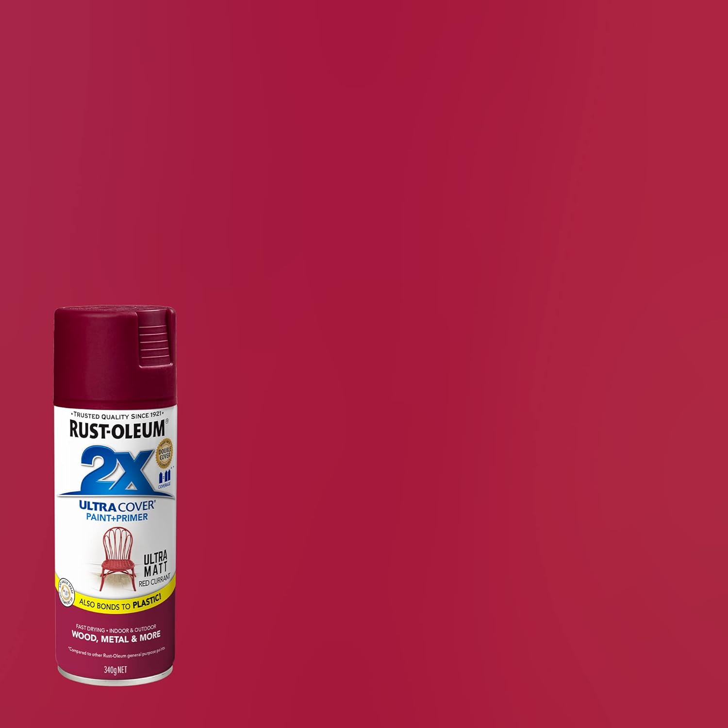 Rust Oleum 2X Ultra Cover Matt Spray, Red Currant, 340 g,  357853 (6 cans) - South East Clearance Centre