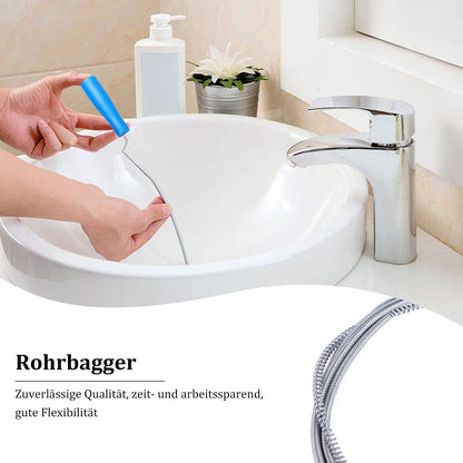 5 metre Drain Cleaner Sink Shower Bath Unblocker Plunger Pipe Waste Rod - South East Clearance Centre