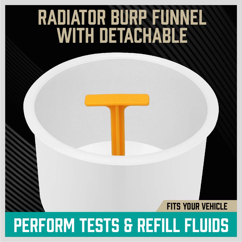 19-Pieces No Spill Coolant Filling Funnel Kit, Spill Proof Radiator Funnel Bleeder with Adapters.General-Purpose - South East Clearance Centre