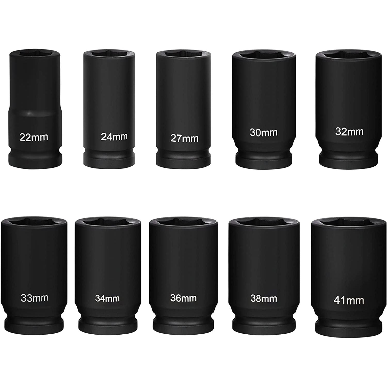 10 piece 3/4" Drive Deep Impact Socket Set Metric (22-41mm) - South East Clearance Centre