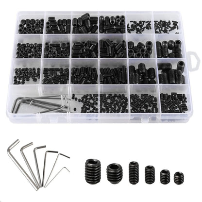 665 piece M2-M8 Carbon Steel Hexagon Socket End Set Assortment Kit - South East Clearance Centre