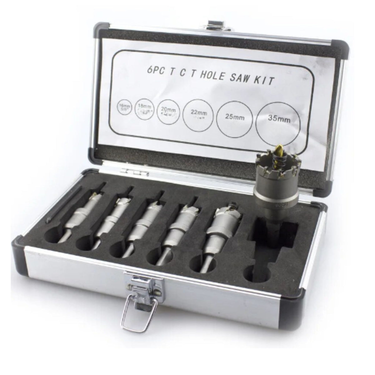 6 Piece TCT Hole Saw Set | 16mm - 35mm - South East Clearance Centre