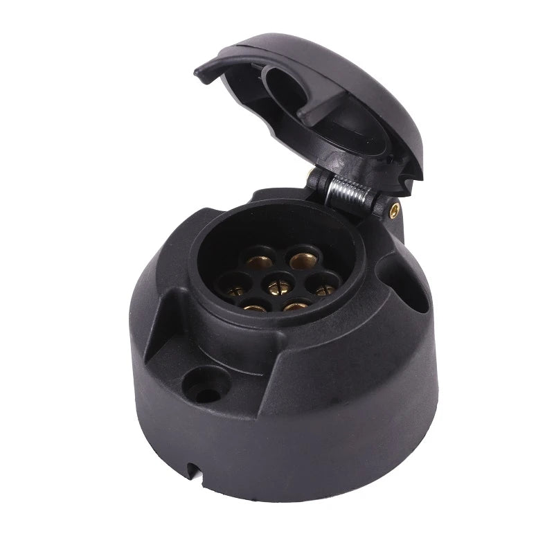 7 Pin Socket Trailer Plug- Large Round Compact Type Clip type insert | TS56 - South East Clearance Centre