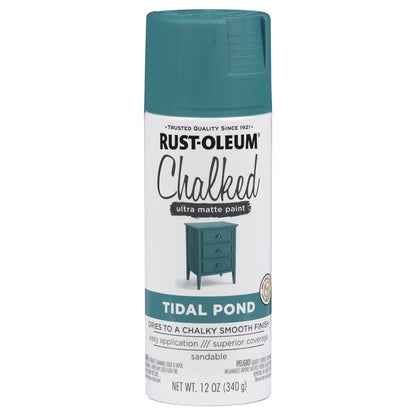 6 cans - RUSTOLEUM CHALKED PAINT Ultra Matte Paint | TIDAL POND - South East Clearance Centre