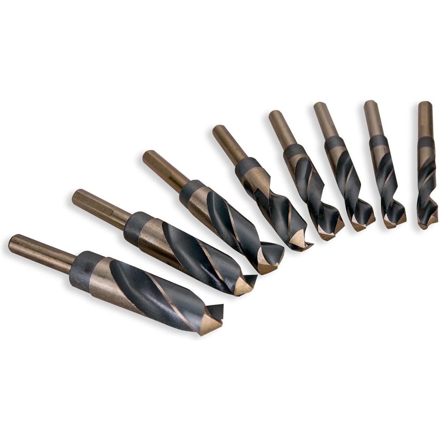 8 Piece Imperial 1/2" Reduced Shank Drill Bit Set with Aluminum Carry Case - South East Clearance Centre