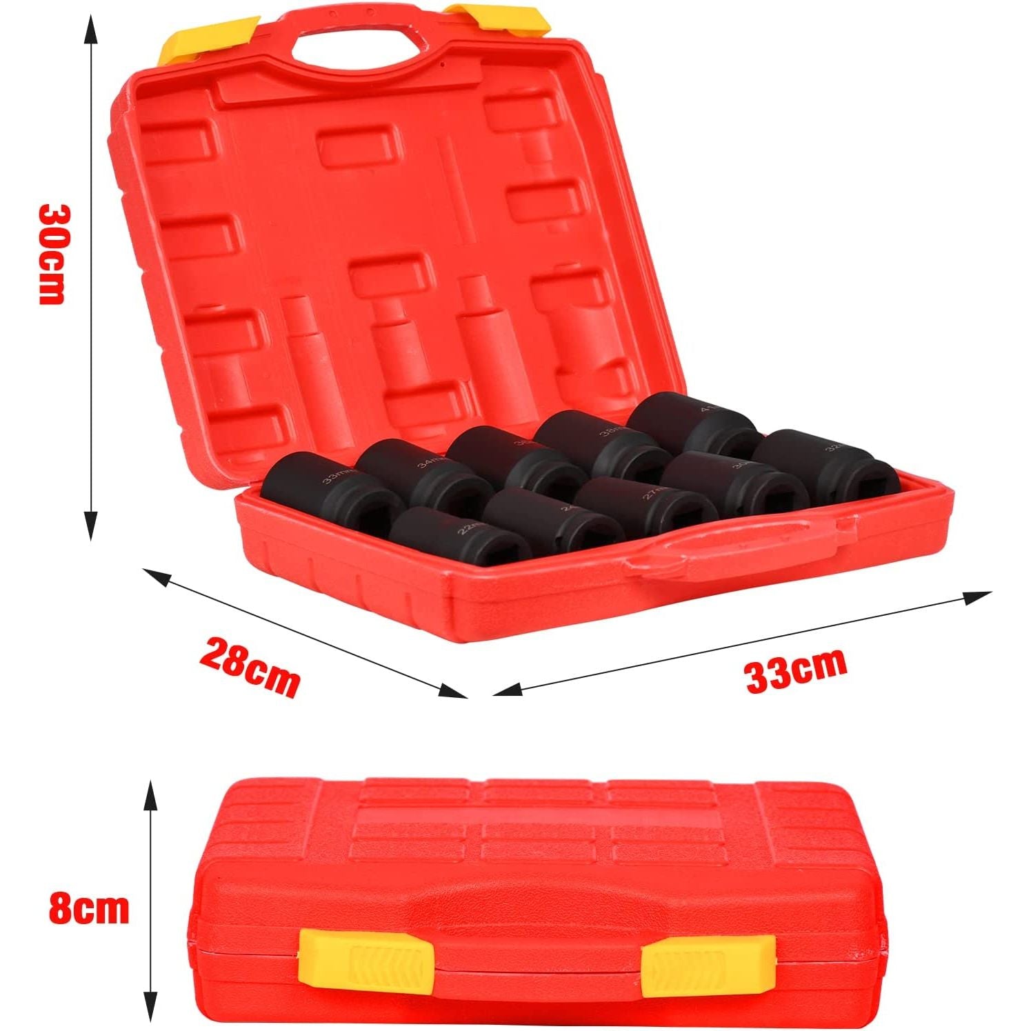 10 piece 3/4" Drive Deep Impact Socket Set Metric (22-41mm) - South East Clearance Centre