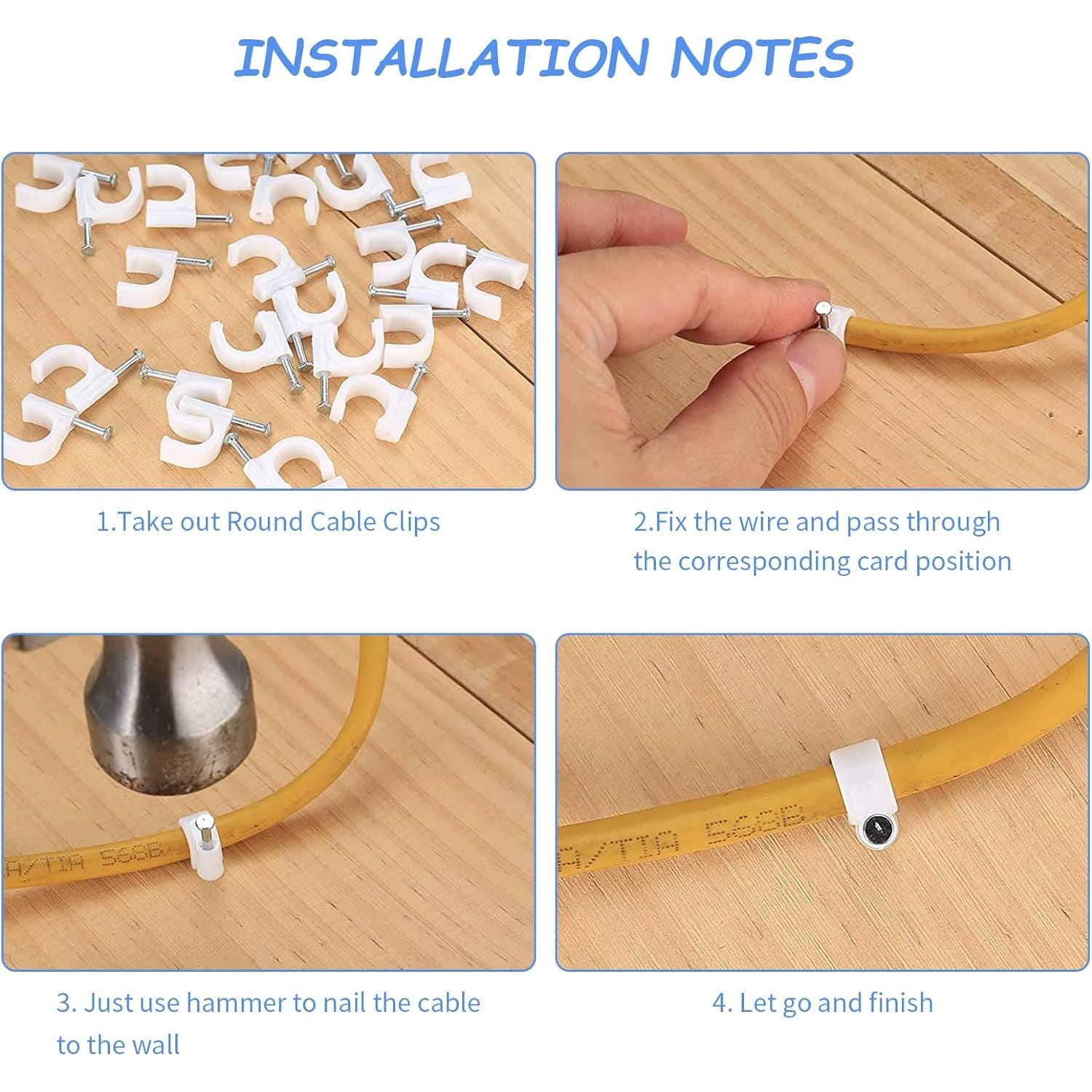 600 Piece Round Cable Clips Assortment Kit (4-12mm) - South East Clearance Centre