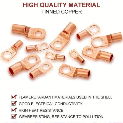 60 Piece Copper Battery Eyelets Tubular SC Ring Terminal Connectors - South East Clearance Centre