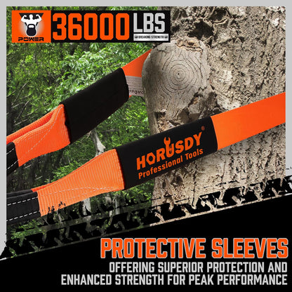 Nylon Heavy Duty Tow Strap Recovery Strap 3" x 8Ft - 36,000 LBS Break Strength, Recover Your Vehicle Stuck in Mud/Snow.