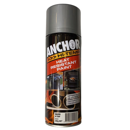 BOSTON ANCHOR HI TEMP HEAT RESISTANT PAINT  | Up to 600° | 300g - SILVER - South East Clearance Centre