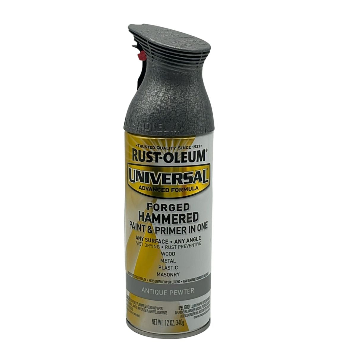 Rust-Oleum 302103 Universal All Surface Spray Paint 340g Forged Hammered Antique Pewter - South East Clearance Centre