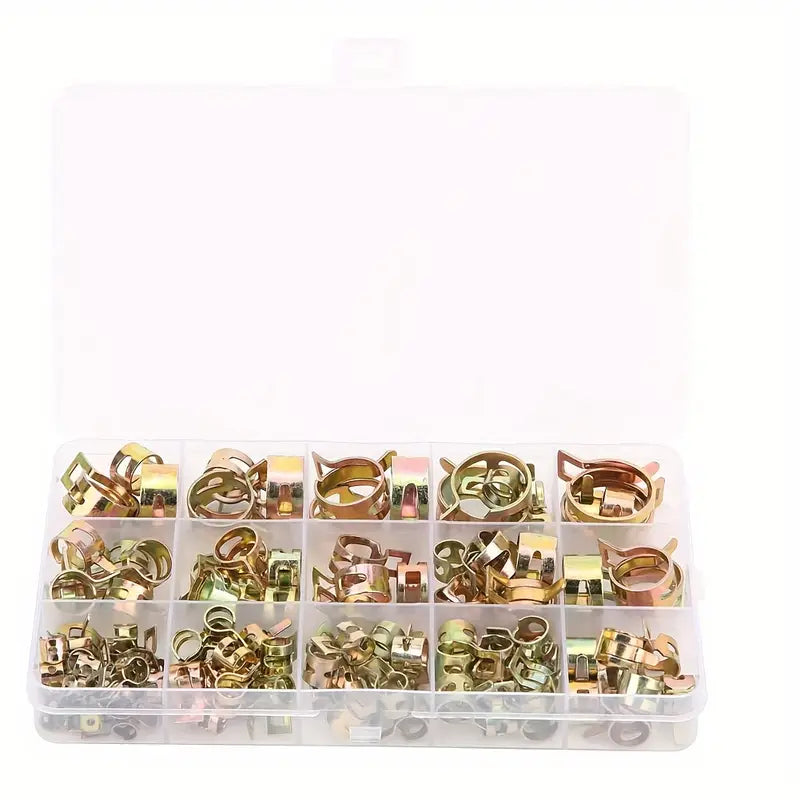 115 Piece Spring Hose Clamps Assortment Kit