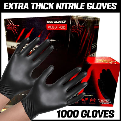 BOX PACK - Black Nitrile Gloves - 1000 Pack - South East Clearance Centre