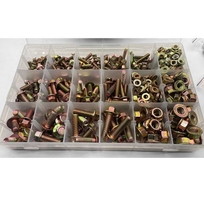 521 Piece Hex Head Flange Face Bolt & Flat Washer & Nut Assortment Kit